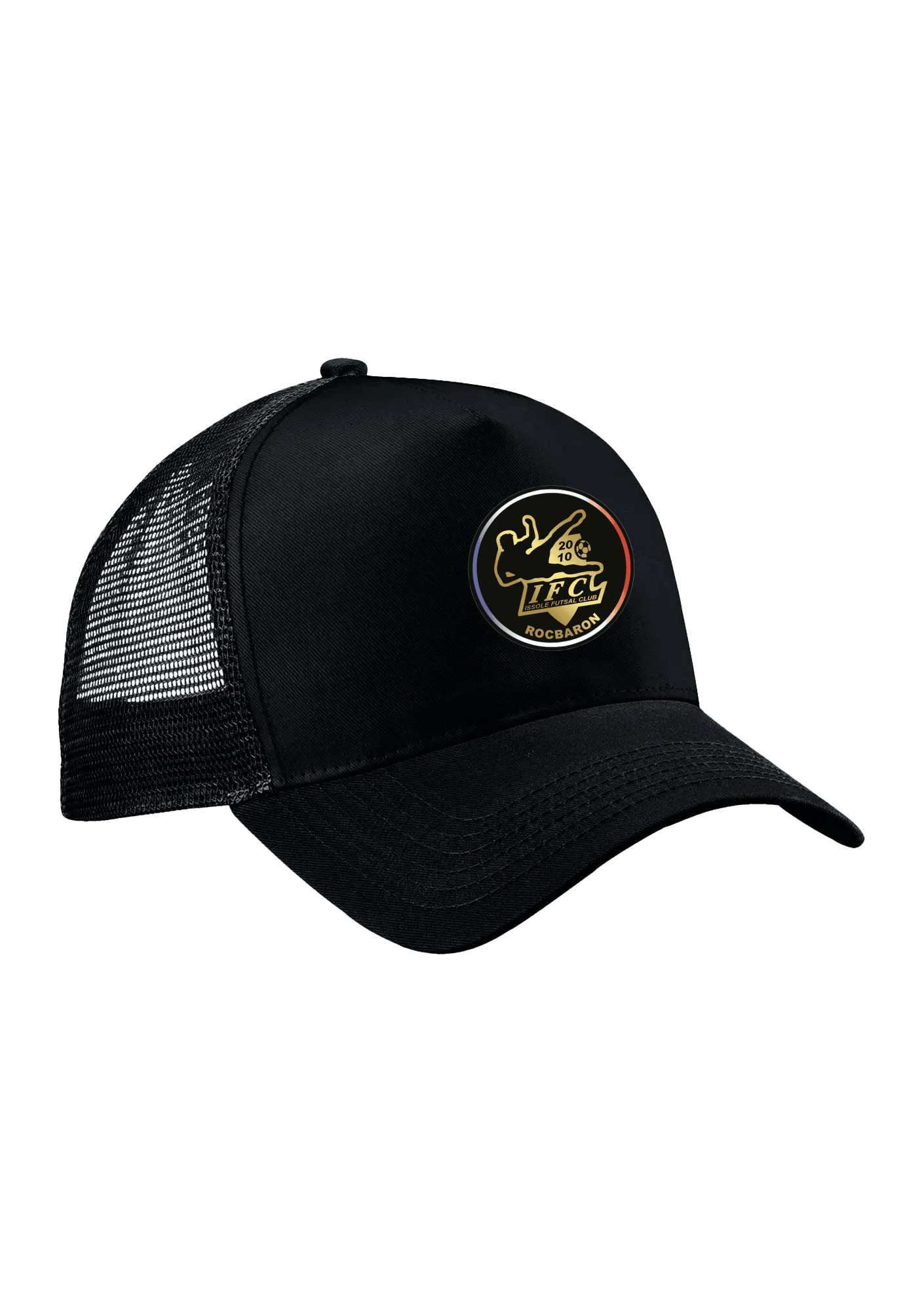 Casquette Trucker noire 025 Issole Futsal Club - IFC25-LOGOIFCROND-TRUCKERNOIRECOTE